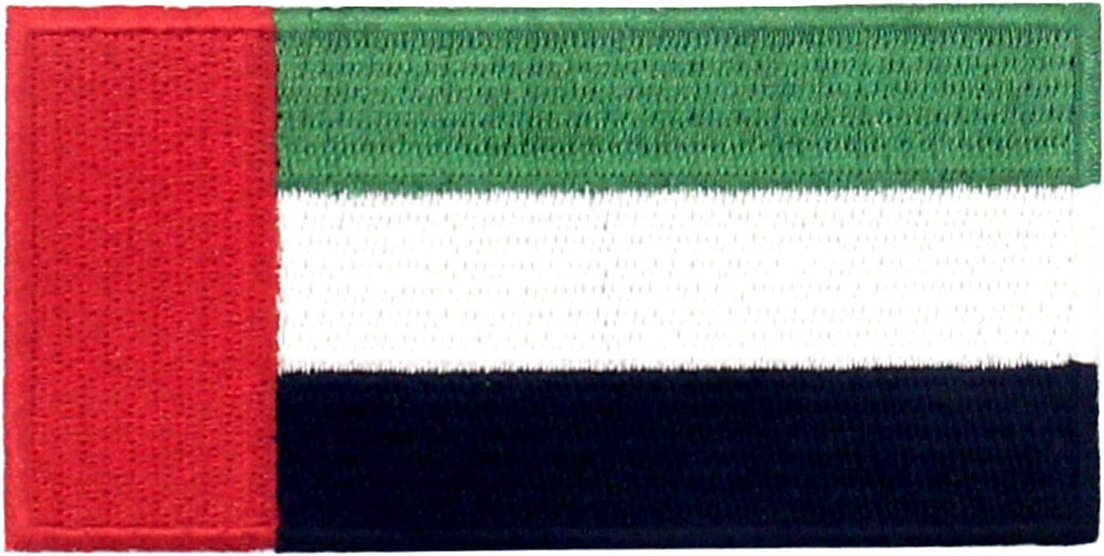 EmbTao The United Arab Emirates Flag Patch Embroidered National Morale Applique Iron On Sew On Arabian Emblem