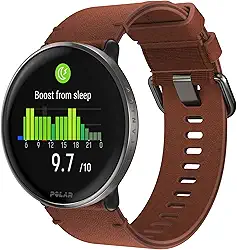 Polar Ignite 3 Titanium Marrom - Relógio de Condicionamento e bem-estar com GPS, Análise do Sono, Tela AMOLED, Monitor de Atividade 24h, FC, Exercícios Personalizados, Orientação por voz em tempo real