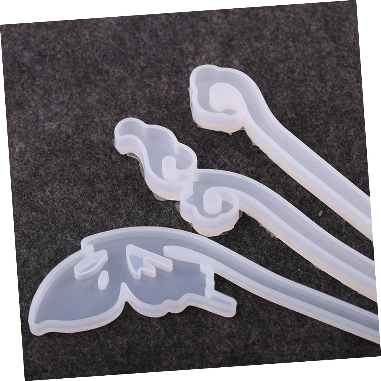 EXCEART 24piezas Moldes De Silicona Para Horquillas De Herramientas De Manualidades Para Joyería Moldes Semitransparentes De Epóxica Accesorios Creativos Para