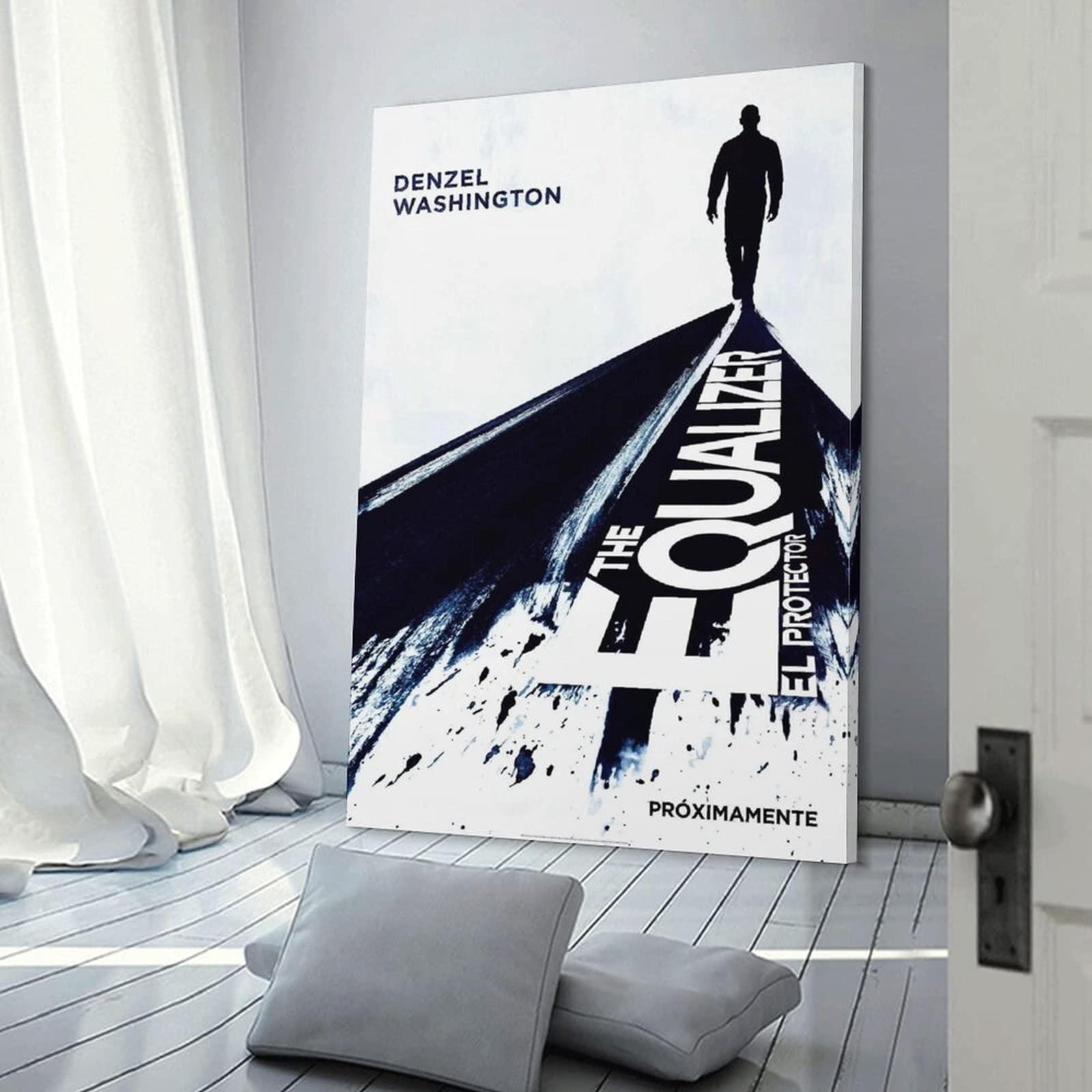 Poster su tela con stampa artistica da parete, con film d'azione The Equalizer, moderno, per camera da letto, 50 x 75 cm