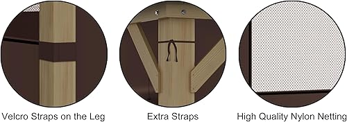 Miniatura 7 de Cortinas de Cenador 10'x10' Cortinas Universales de Privacidad de Repuesto para Cenador con Ventanas Anti-Mosquitos - Pantalla Cerrable con