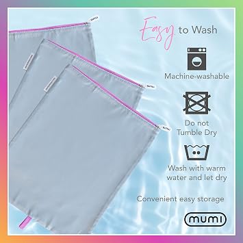 MUMI Travel Shoe Bags Set of 2 - Waterproof Shoe Organizer, Aqua | Shoe bags for travel, gym, storage and packing; fits suitcase, closet and backpack, for men and women