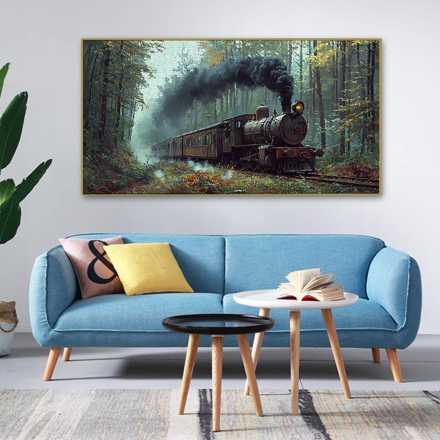 Puzzle de Madera para Adultos 900 Piezas - Tren, Obra de Arte de Juego de Rompecabezas para Adultos, Puzzle de Impresión de Alta Definición Multicolor, Pasatiempo Creativo Regalo b-516