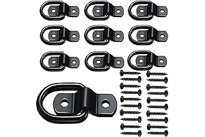 D Ring Tie Down Anchor, 1/4'' Heavy Duty Anchor Lashing Rings, 2400 lbs Capacity