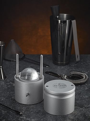 Miniatura 8 de Prensa de bolas de hielo para cócteles perfectos. Crea bolas cristalinas de 2.165in, tu barra de casa, plata