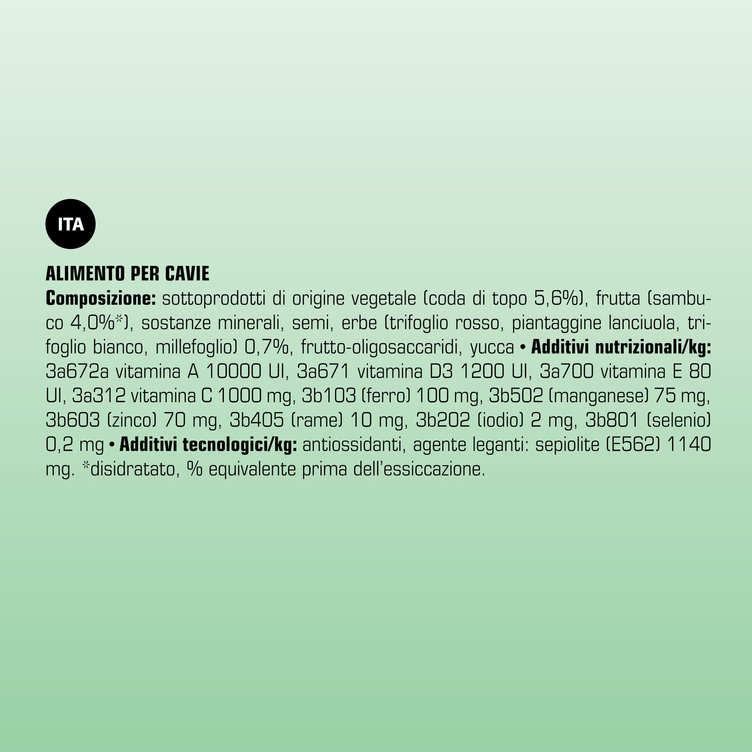 VERSELE-LAGA - Complete Cavia - Alimento estruso “tutto in uno” ricco di fibre per porcellini d’Indi 3 kg