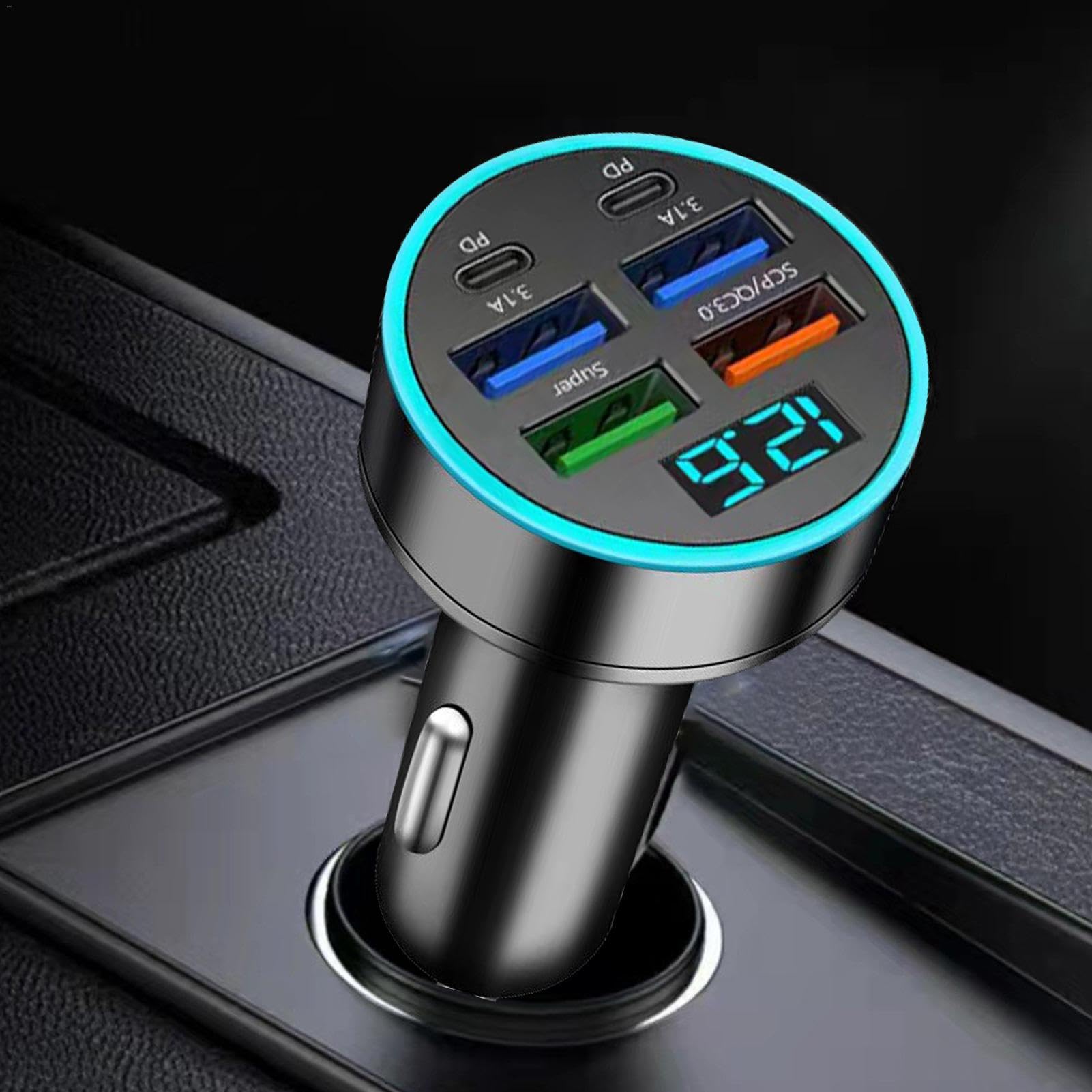 Adattatore per auto ad alta velocità con varie porte multiple da 66 W