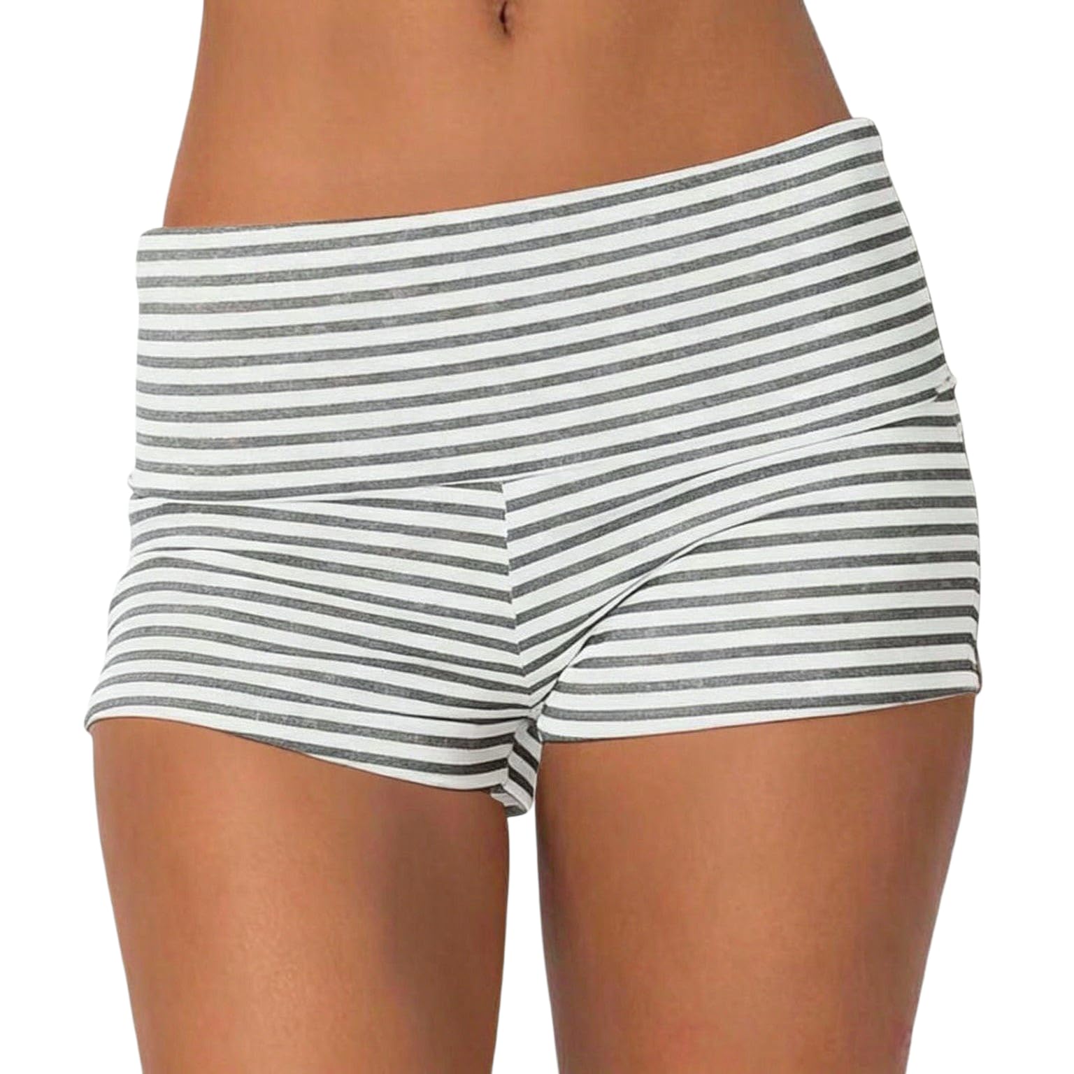 Women Fold Over Mini Shorts Y2K Lounge Pajama Bottoms Low Rise Booty Shorts