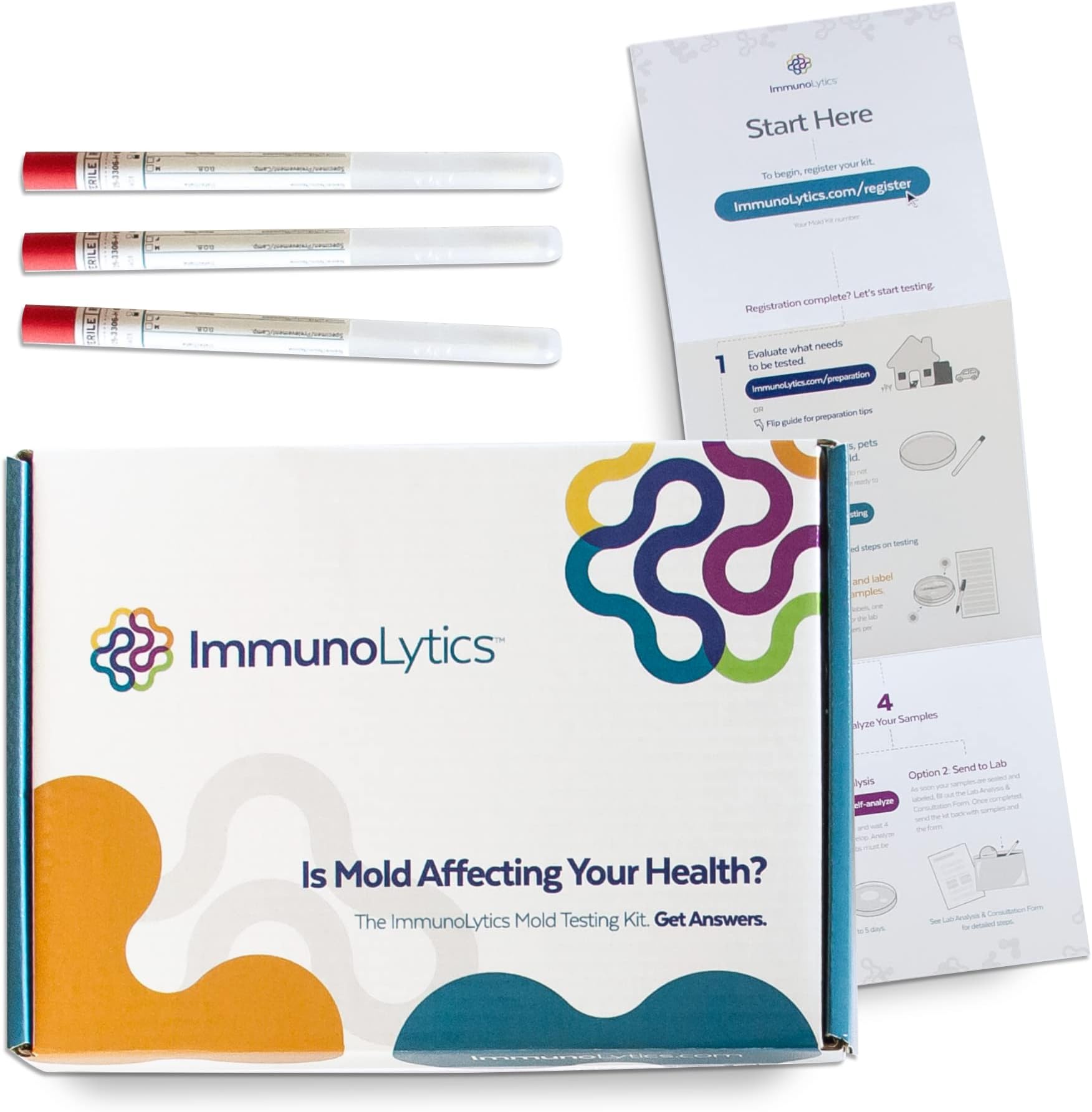DIY Mold Test Kit - Easy to Use Precise Mold Detection and Identification - 3 Swab Kit For Direct Mold Testing