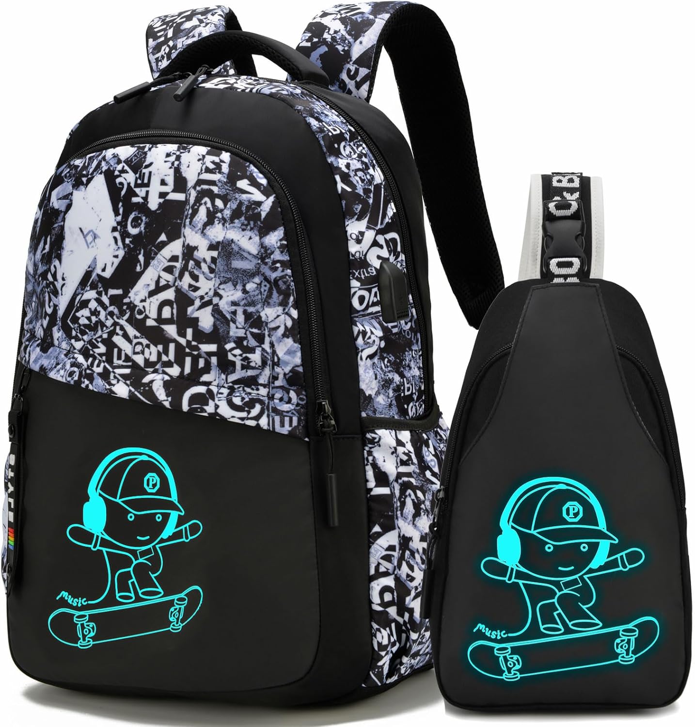 School Backpack for Boys, Kids Backpacks Laptop Backpack with USB Charging Port, Lightweight Bookbag for Elementary Middle School Bags Waterproof Travel Backpack - Image 8