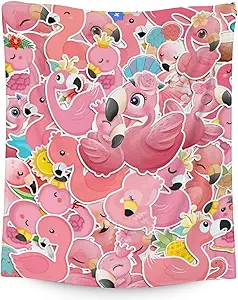 Flamingo Blanket Gifts - 60x80 Inches Cute Throw for Women & Girls - Pink Soft Fuzzy Blankets for Bed, Couch & Living Room