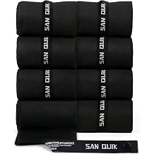 Microfiber Workout Towels - Quick Dry Silver ION Odor-Free, Highly Absorbing, Gym Towels for Men & Women - Sports Sweat Towel for Gym, Yoga, Working Out, Camping, Travel, Set of 8 Black16x31.5Inch
