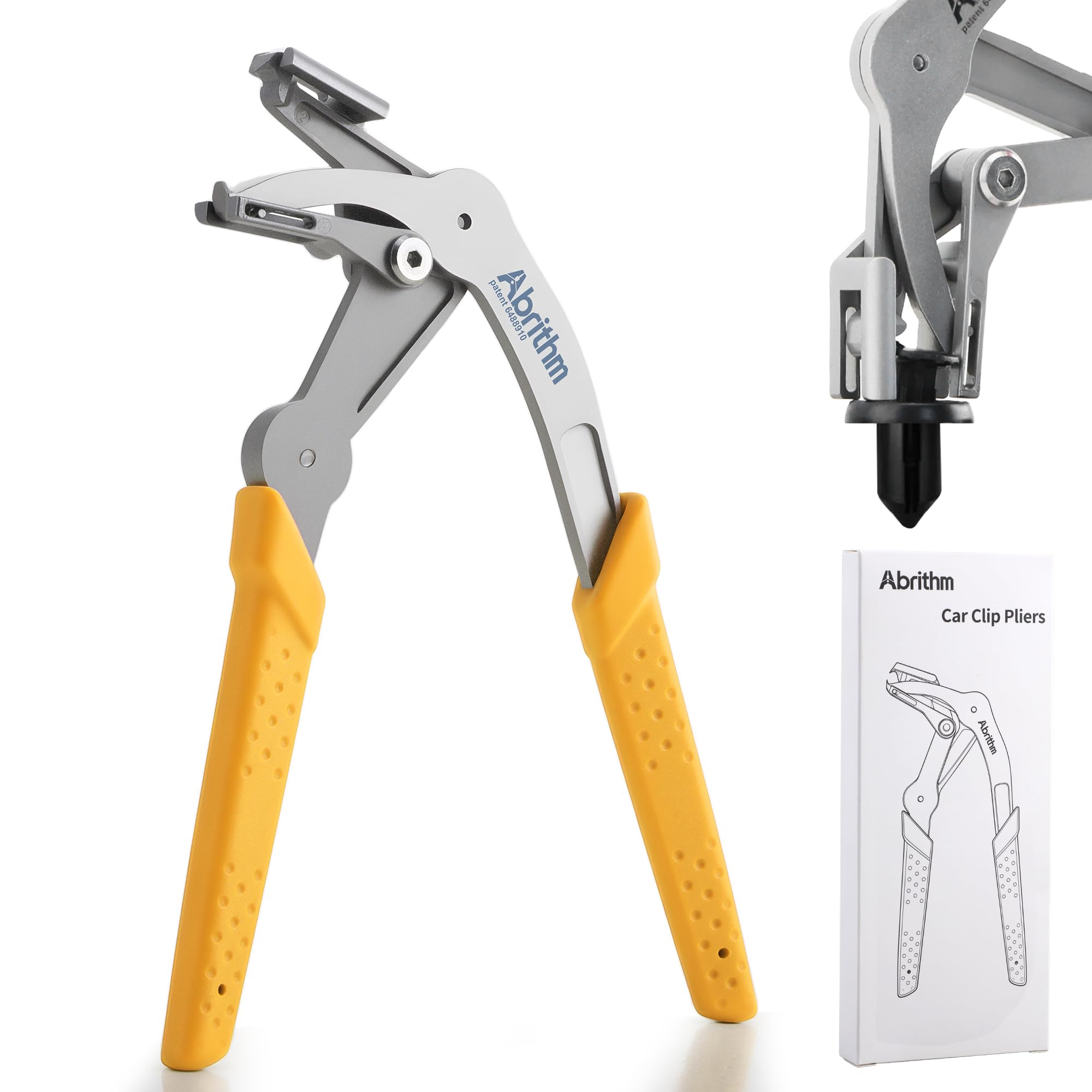 Car Clip Pliers, Panel Clip Removal Tool for Plastic Fasteners, Orange