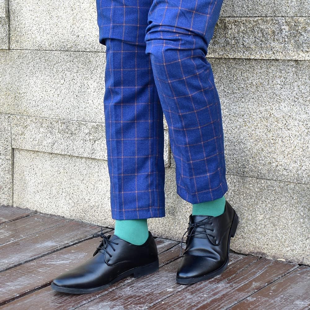 Men's Dress Socks - Colored Cotton Crew Solid Color Socks 10 Pack, Size(8-13) - Image 6