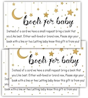 Affordable 50 Pack 'Books for Baby' Request Cards by Giftideaworkshop