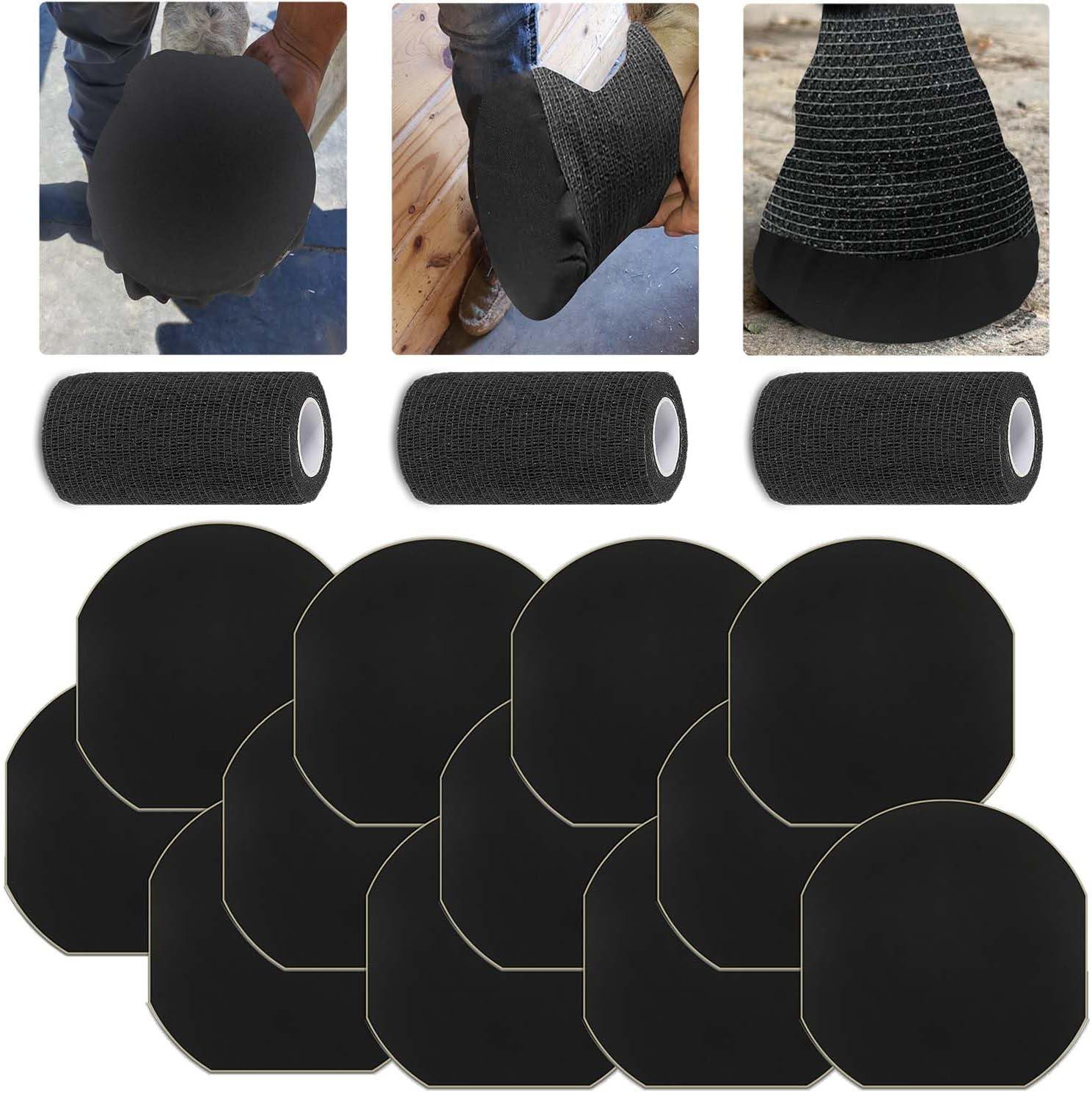 5 Pcs Horse Saddle Pad, Saddle shims for Pressure Horse Relief, Shock Absorbing Memory Foam Inserts for Equines Protection, Cushioned Support Shims for Horseback Riding (2 Sizes Included)