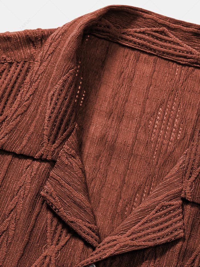 Image of Leriya Fashion Shirt for Man | Mens Casual Shirts | Shirt for Man| Shirts for Mens Stylish |Half Sleeve Button Down Textured Summer Wear (Available in Plus Sizes)