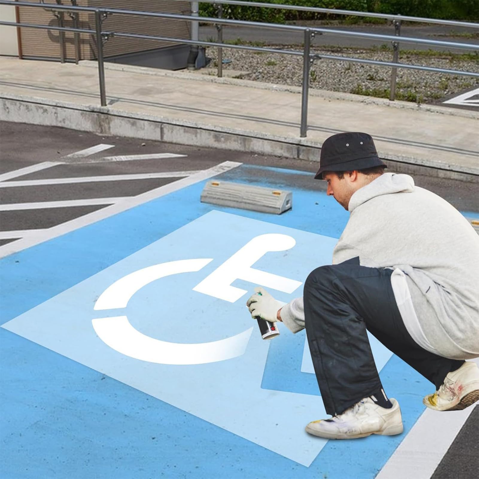 Plantilla Para Pintar Plazas De Discapacitados Plantilla De Símbolo De