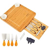 Algopix Similar Product 5 - MaxMoxie Bamboo Cheese Board and