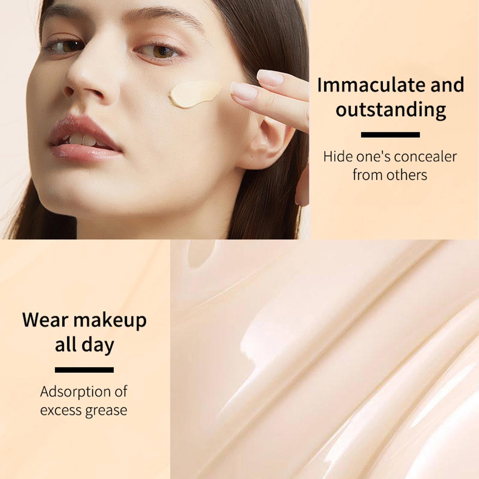 CC Cream With SPF 50 - Base de cobertura completa, poros invisibles, tono de piel uniforme, cubre imperfecciones, hidratante, transpirable, ligera, de larga duración, impermeable, mate (natural) 6