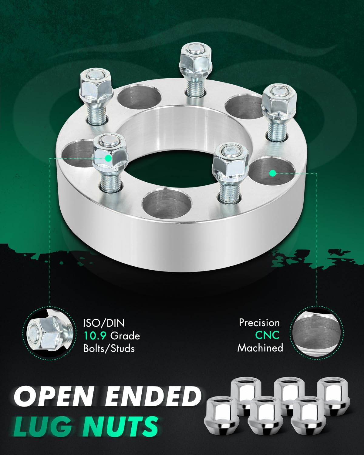 SCITOO 2X 5x4.75 to 5x4.75 1.5 inch Wheel Spacers adapters 5 Lug with 12x1.5 Studs 87.1mm