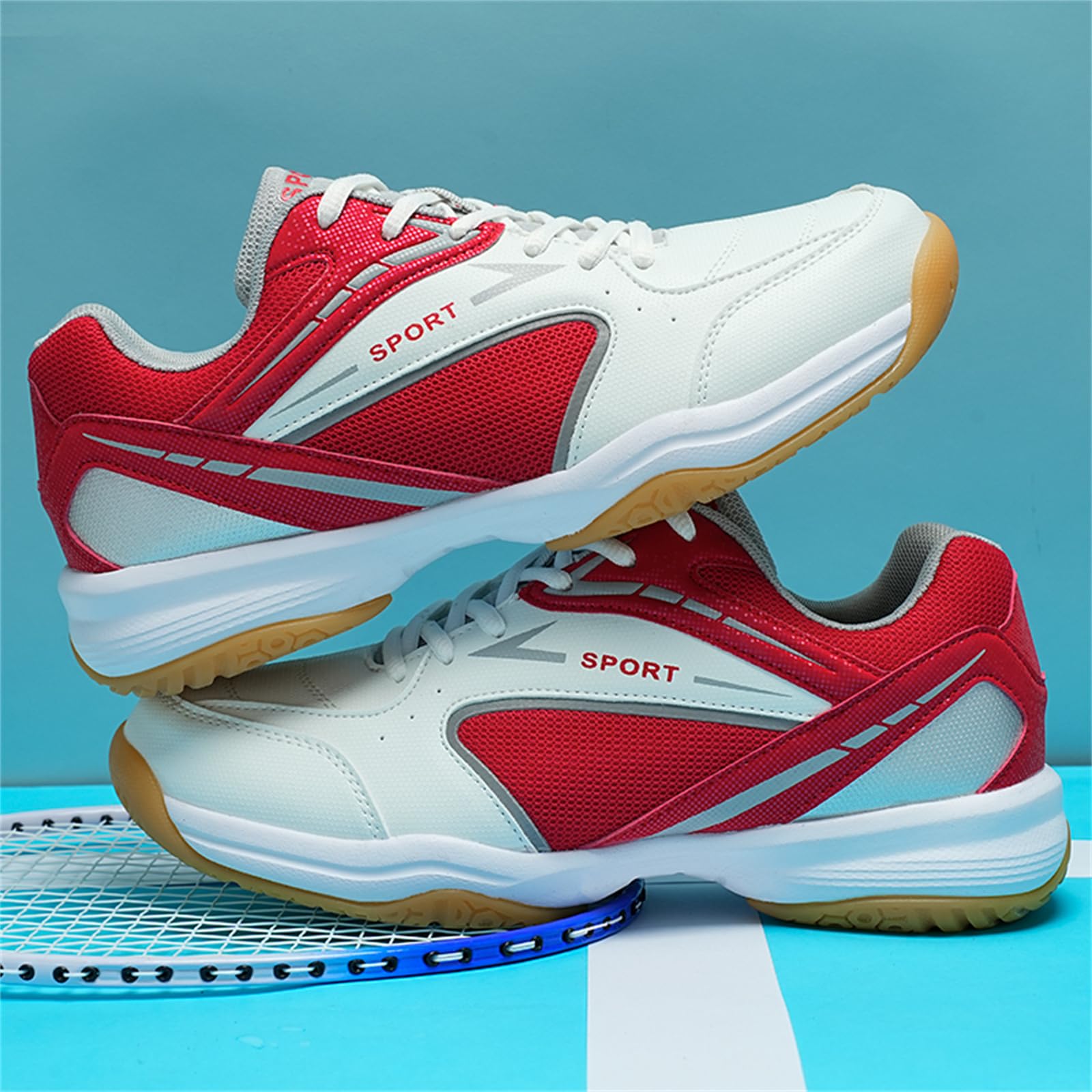 Buty do badmintona, mężczyźni kobiety buty do tenisa do siatkówki lekkie buty sportowe do rakiet halowych