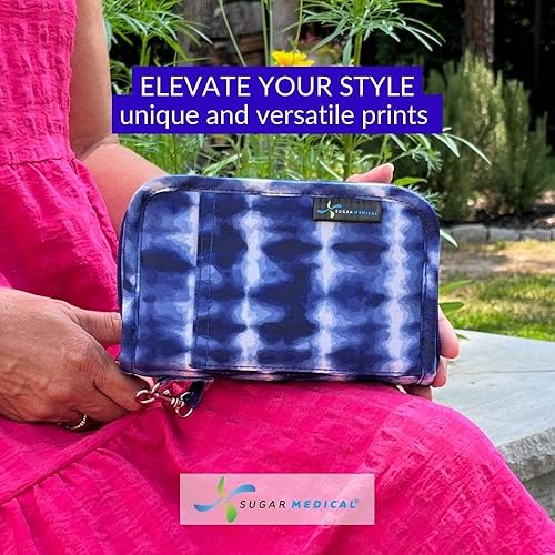 Vista 4 de Sugar Medical Estuche de suministro para diabetes Bolsa de viaje para suministros médicos Organizador de medidor de glucosa Productos