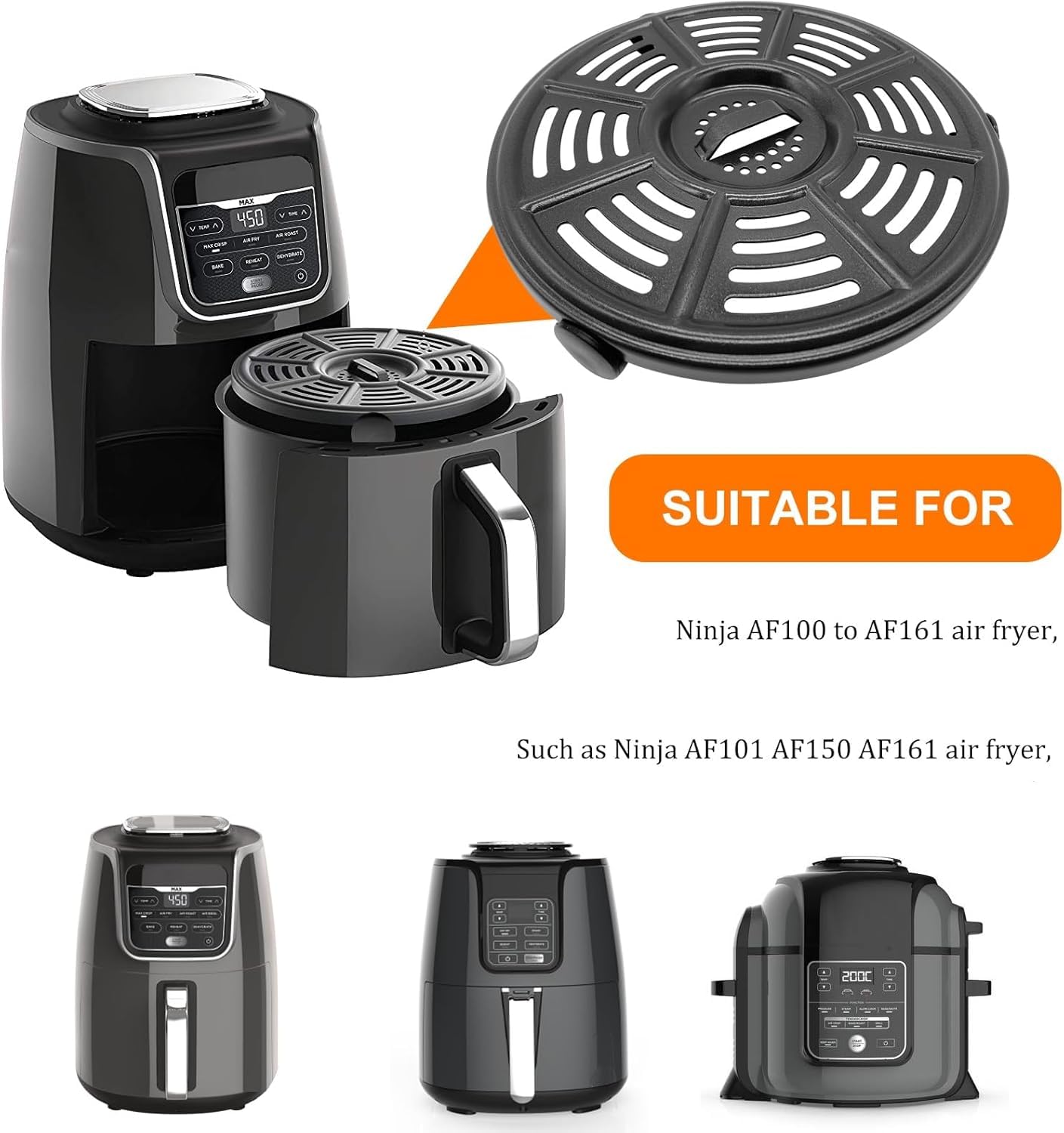 Ninja Air Fryer Replacement Tray - Non-Stick & Easy Clean -3