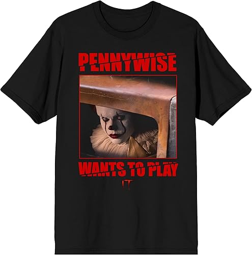 It 2017 Pennywise in Shadows Camiseta negra para hombre