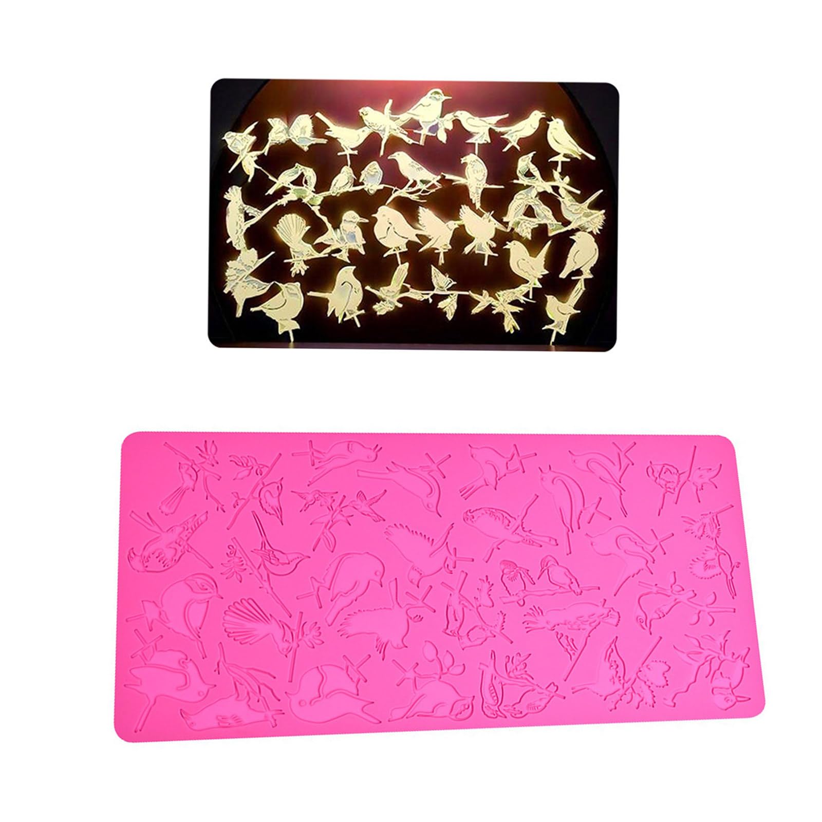 MICFENY Valentines Day Silicone Lace Mat for Cake Decorating Fondant Mold Baking Tool for Dessert and Pastries Kitchen Supplies
