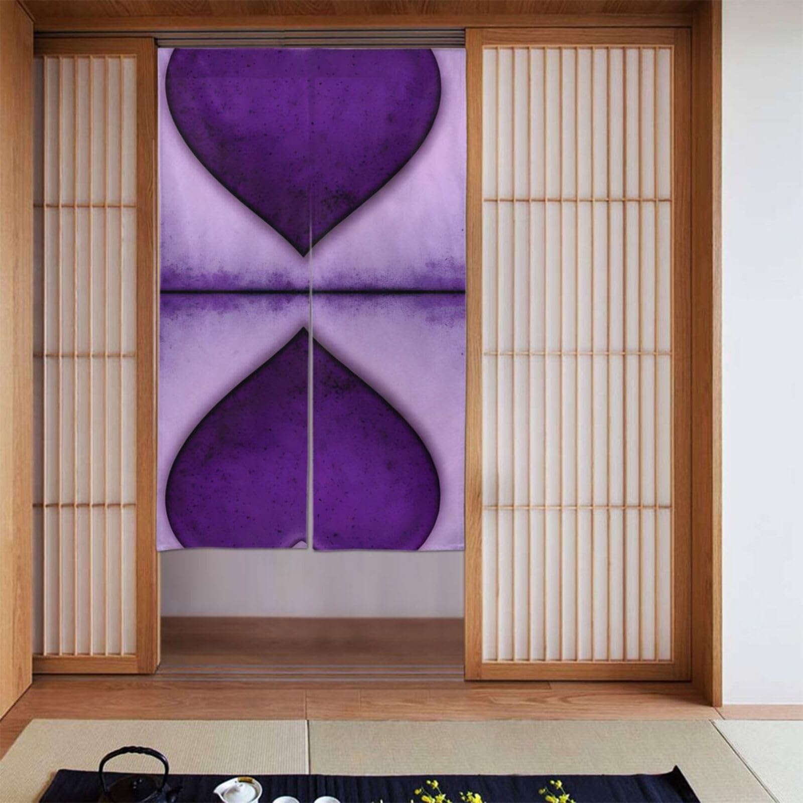 Cortinas opacas para oscurecer la habitación infantil con aislamiento térmico y diseño morado