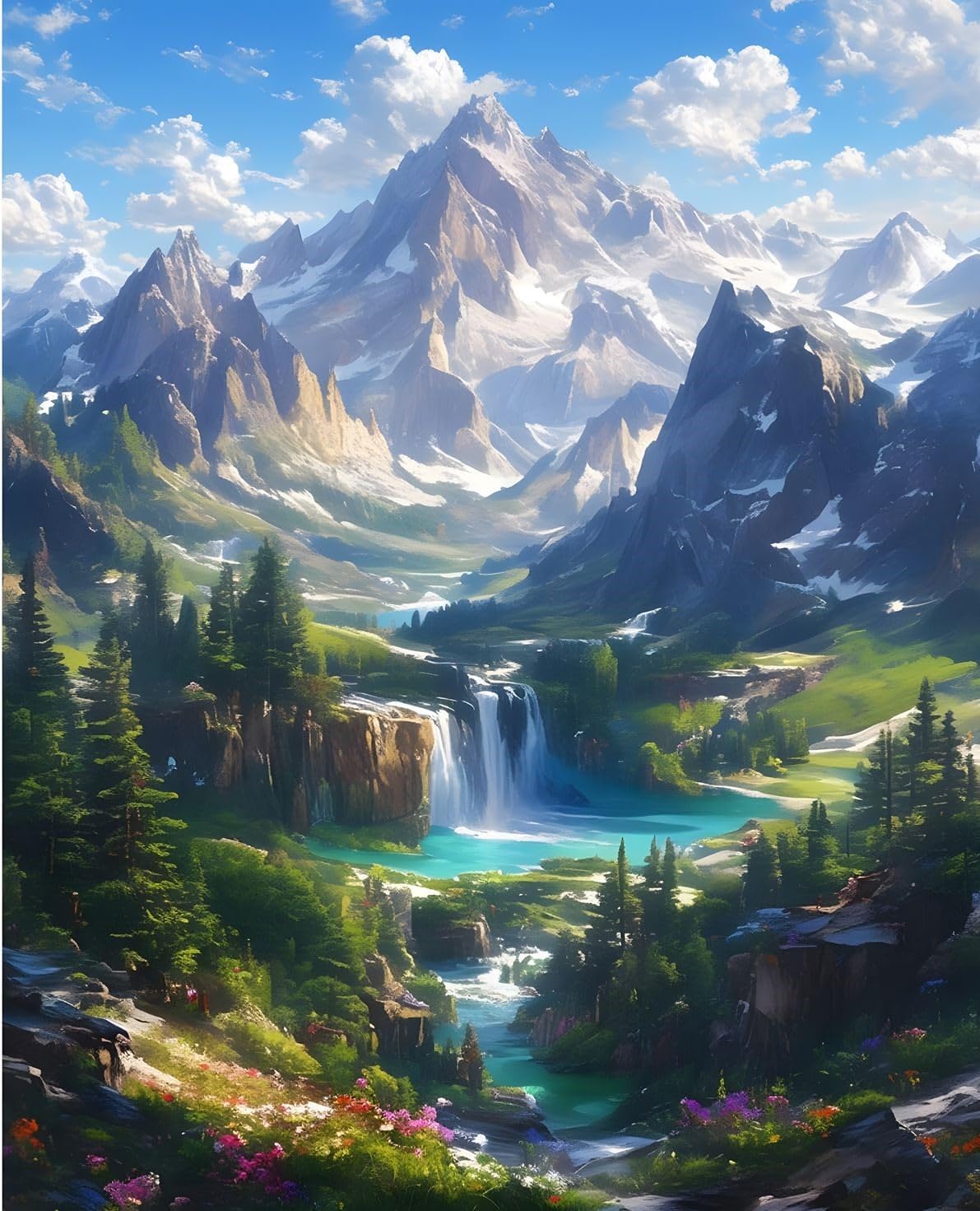 Landscape Paint by Numbers Kit for Adults, Paint by Number for Beginners, Adult Paint by Number Kits for Gifts and Home Wall,Decor 16x20 Inch,Includes Some Optional Frames (Frame, Landscape 4)