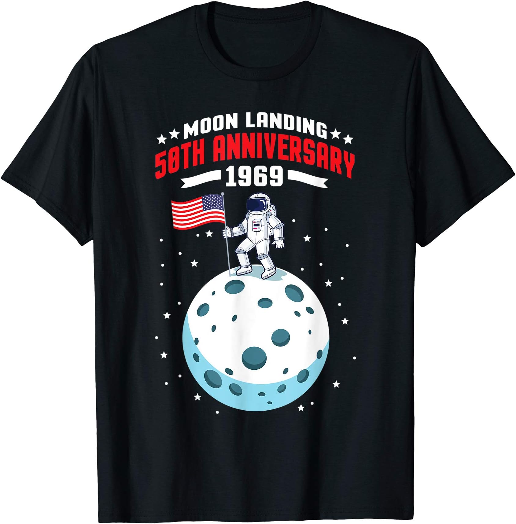 Apollo 11 Moon Landing Memorabilia and GiftsApollo 11 50th Anniversary Moon Landing 1969 - 2019 T-Shirt