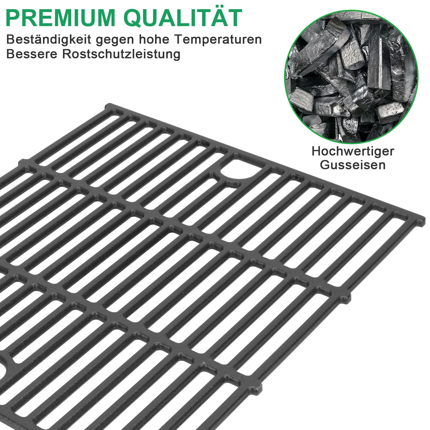 WELL GRILL Uniwersalny żeliwny ruszt do grilla gazowego Tepro 4, 5, 6-palnikowy, ruszty żeliwne, akcesoria do grilla gazowego Tepro Mayfield/Keansburg / Hampton i grilla na węgiel drzewny, 36 x 40 cm