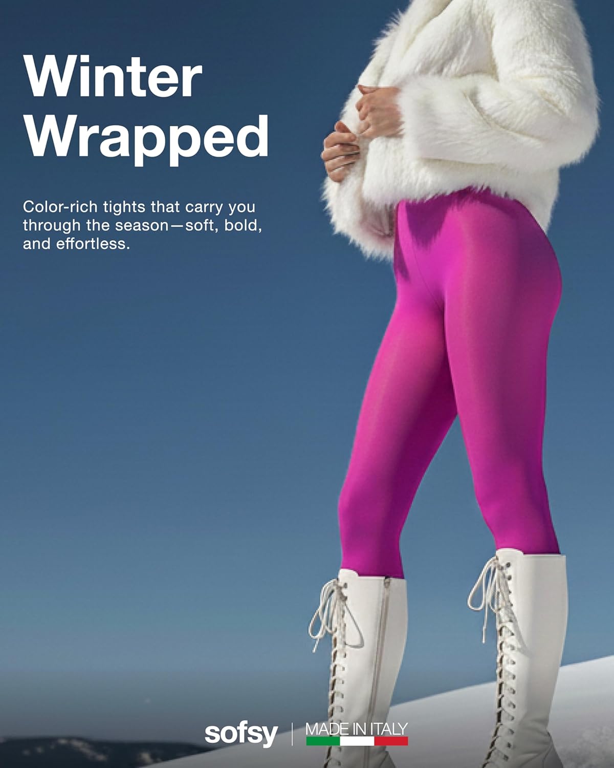 sofsy 10-Year Hosiery Craftsmanship - Italian 40 Den Run Resistant Opaque Tights for Women | High-Waist, Reinforced Toe - Image 3