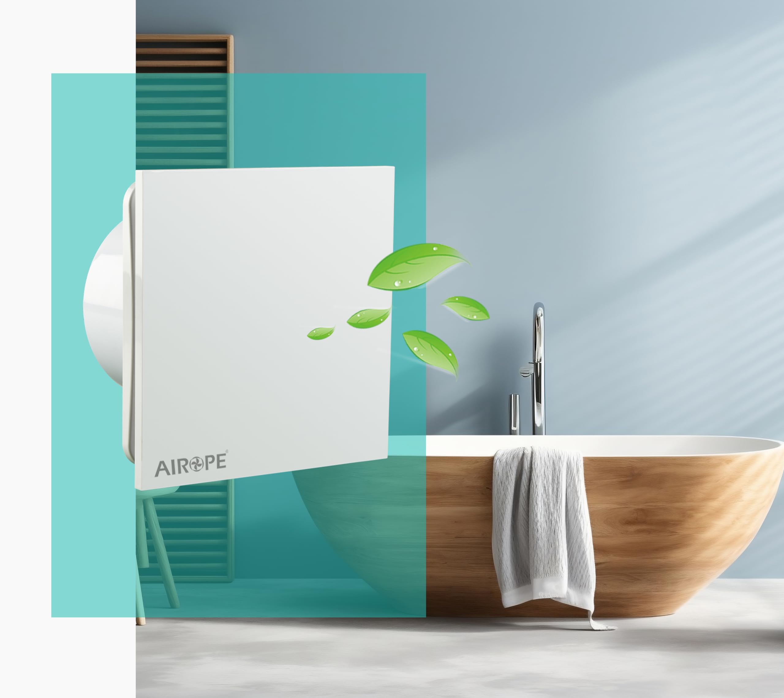 AB -100 mm,Ventilador Extractor de Baño aire, Silencioso con Válvula Anti Retorno,Ideal para Baño,Cocina,Inodoro,Bajo Consumo Energético,5 AÑOS de Garantía