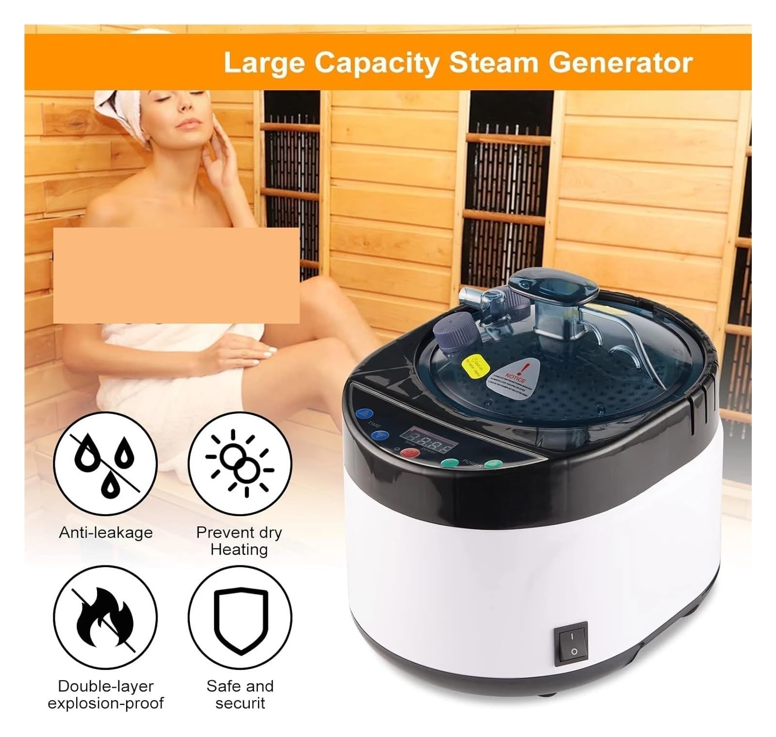 Generatore di vapore per doccia, Generatore di sauna, pentola a e, nuovo stile for la terapia SPA domestica for il riscaldamento per bagno
