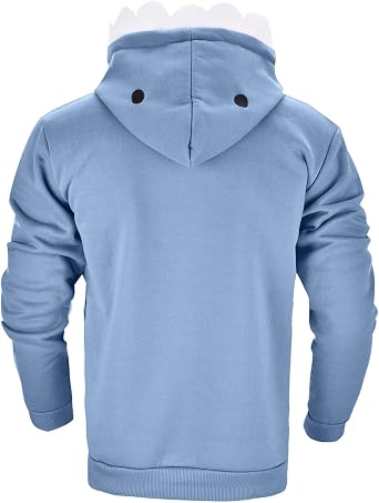 Oversized Hoodies For Men Shark Hoodie Pullover Casual Long Sleeve Sweatshirt Fashion Hooded Pullover With Pockets Tops