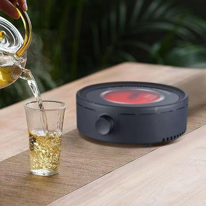 Estufa Eléctrica Mini Vitrocerámica 800W Portátil 110V Negro miniatura 2