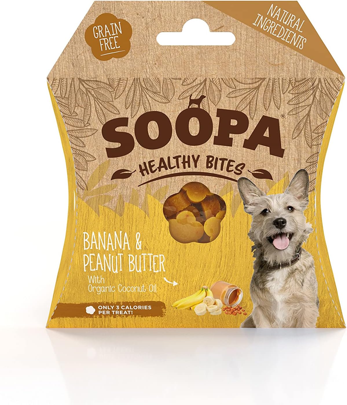 10 Pack Soopa Banana & Peanut Butter Natural Dog Treat Bites