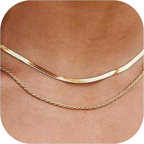 Fashion Necklace, Gold Necklaces, Stackable Necklaces, Jewelry Set, Gift for Her, 1...