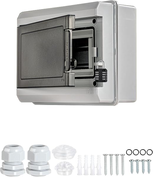 Coffret Electrique Étanche IP65, Boitier Electrique Équipé D’un Couvercle Givré, Conception Verrouillable, Convient Aux Installations Solaires Et Aux Installations Électriques Extérieures (8 Modules) - 1