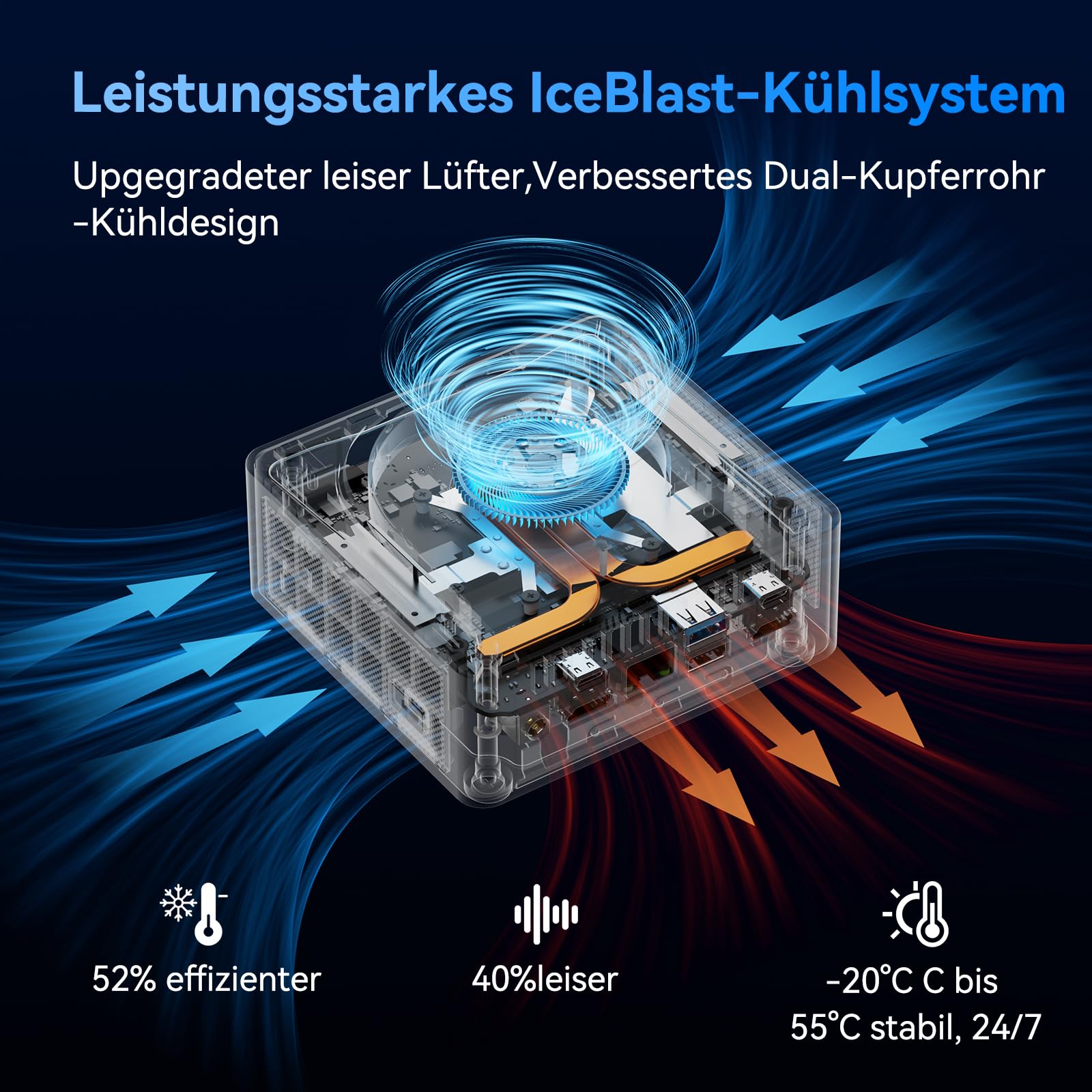 GEEKOM IT13 Mini PC mit Intel i5-13600H[3-Jahren-Garantie], 1 TB SSD &16 GB RAM(max. 4TB + 96GB), Windows 11 Pro, 2X USB 4.0 | 8K 120Hz | SD-Kartensteckplatz, für Business/Büro