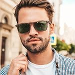 CARFIA Retro Polarized Sunglasses for Men UV Protection Hand-crafted Acetate Frame Fashion Cool Sun Glasses CA53572