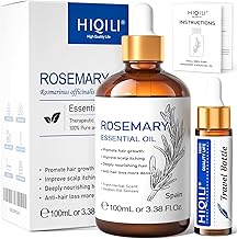 HIQILI Olio Essenziale di Rosmarino per Capelli 100% Naturale Rosemary Oil per Nutrire la Cuoio Capelli, Aromaterapia, Pelle, Viso, Diffusore e FAI DA TE - 100ML