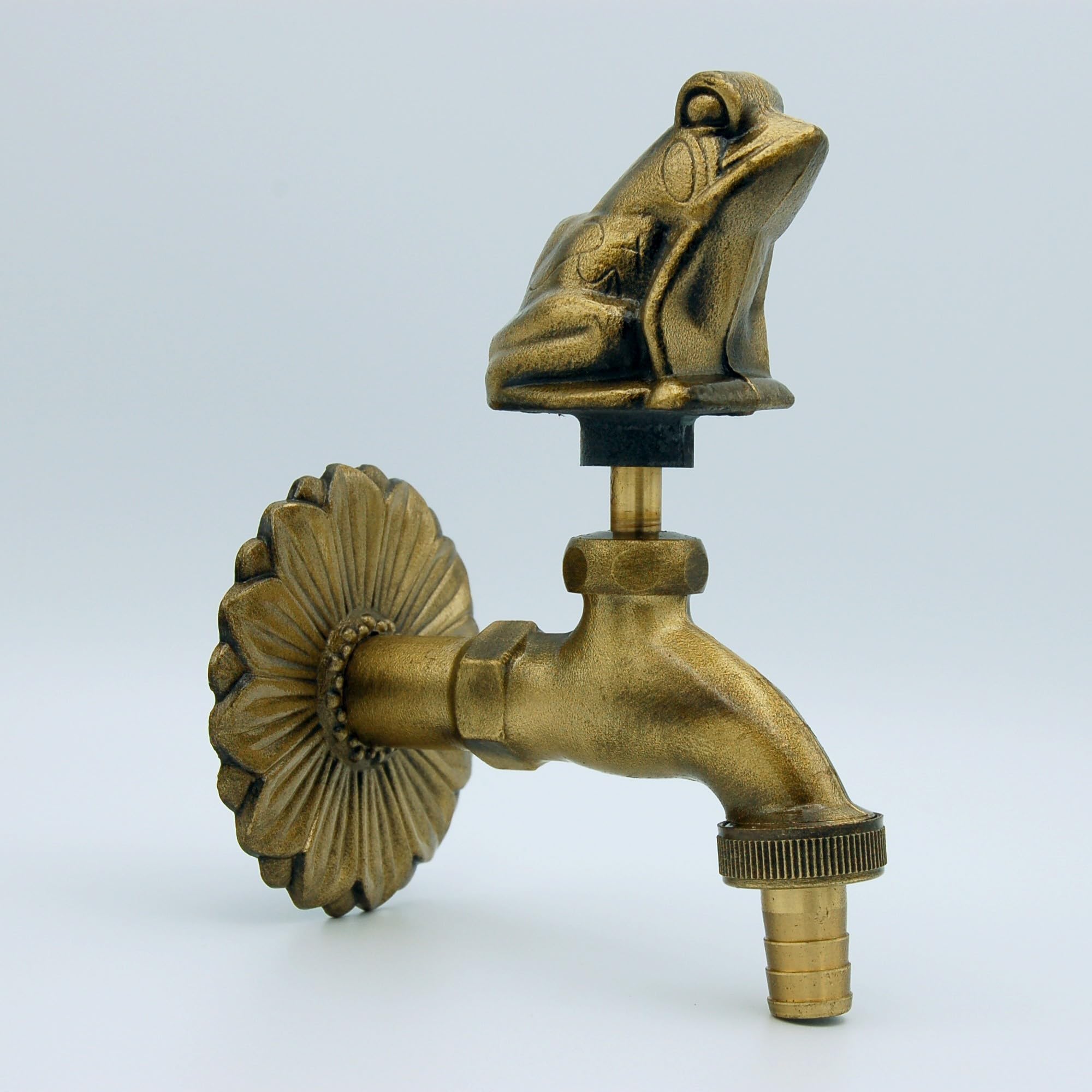 MONTSERRAT Rubinetto Giardino 1/2" Decorativo Rana con Raccordo Tubo