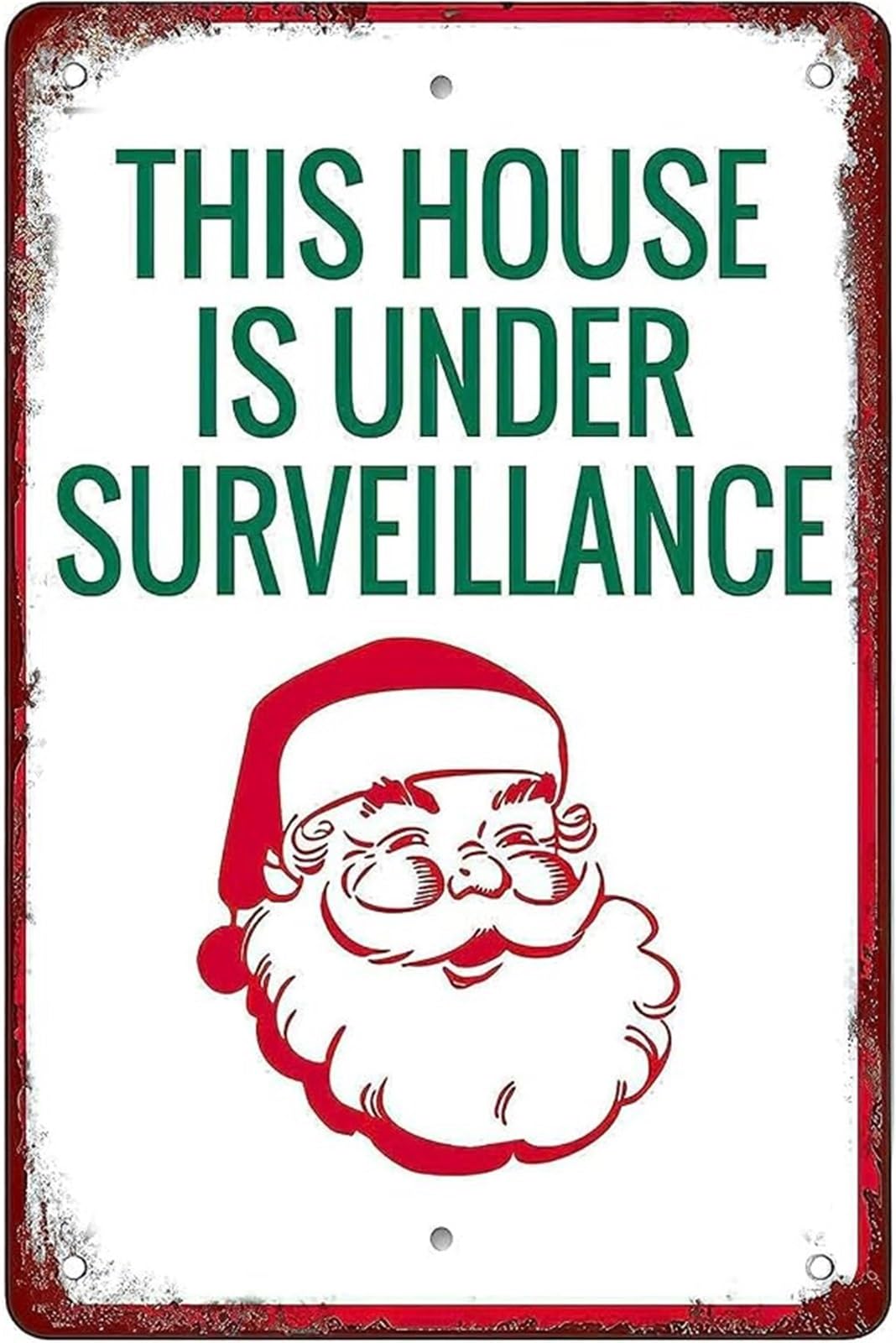 QMIQXIWS This House Is Under Surveillance Funny Aluminum Sign Home Kitchen Wall Decor Porch Man Cave Gift 8 X 12 in
