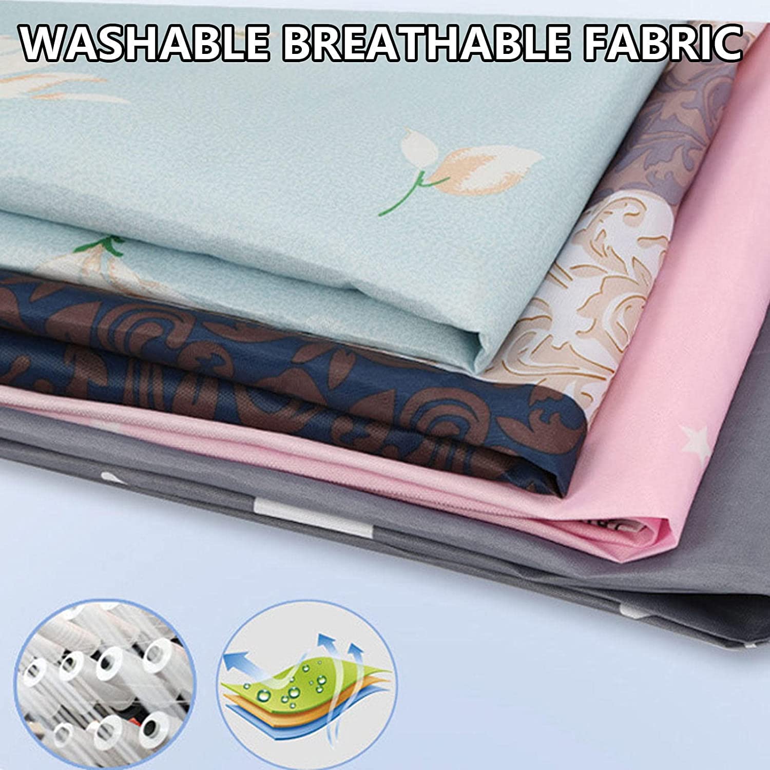Armadio Portatile in Tela,Armadi in Tessuto con Asta Appendiabiti,Rivestimento in Tessuto,Armadio Organizzatore per Vestiti,Scarpe,Pink-129x45x167cm