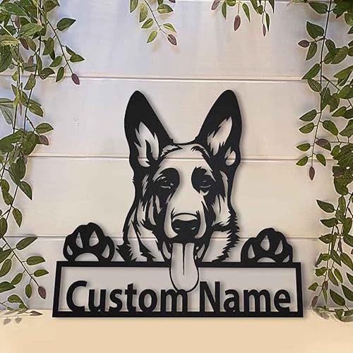 Miniatura 8 de Letrero de metal personalizado de perro pastor alemán | Cartel de metal personalizado de perro pastor alemán | Animal divertido | Regalo del día del