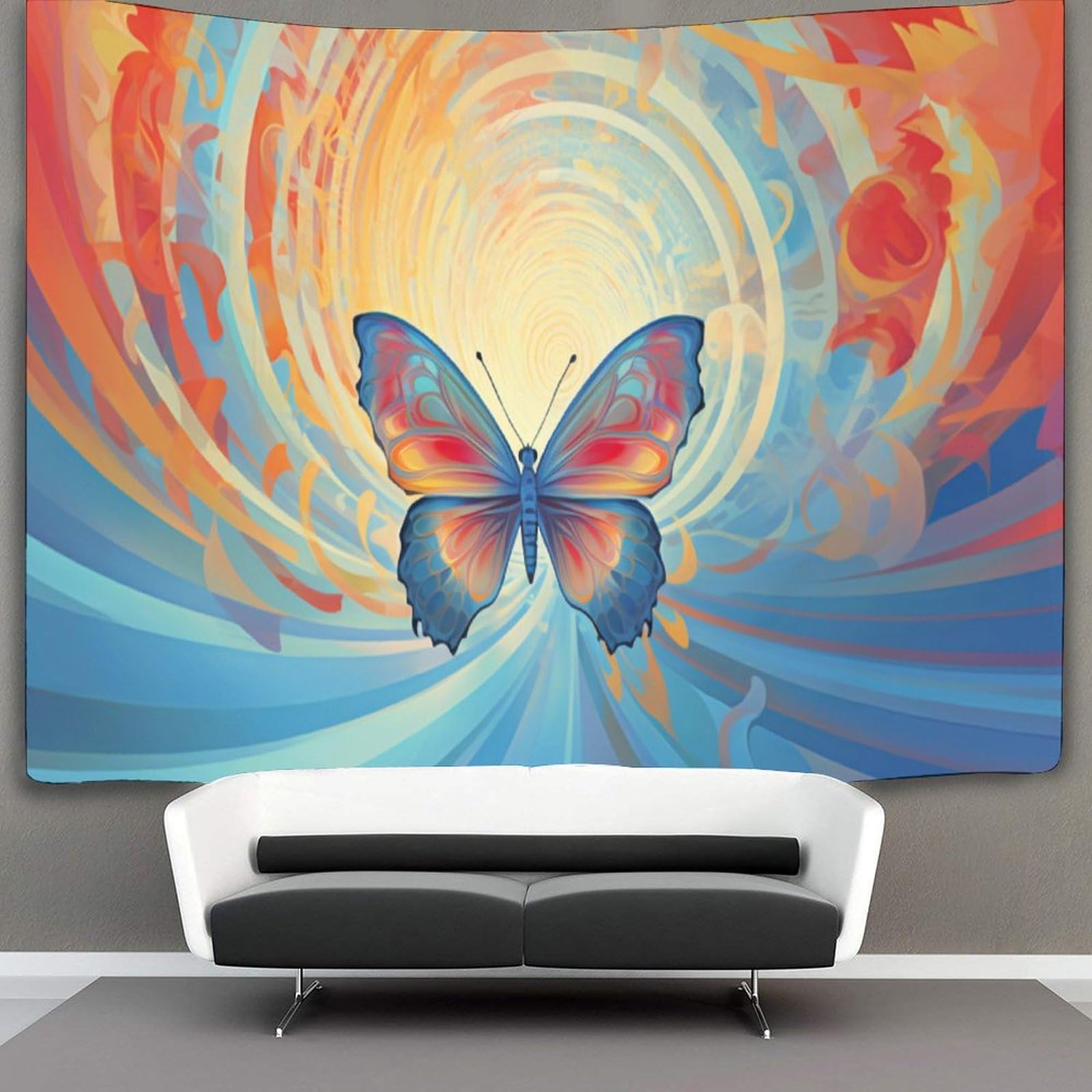 kaiyun Butterfly Tapestry Bedroom Aesthetic Indie Wall Room Decor Wall Hanging,Wall Art 180cmx230cm